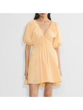 WILFRED mason poplin dress in yellow stripe size M